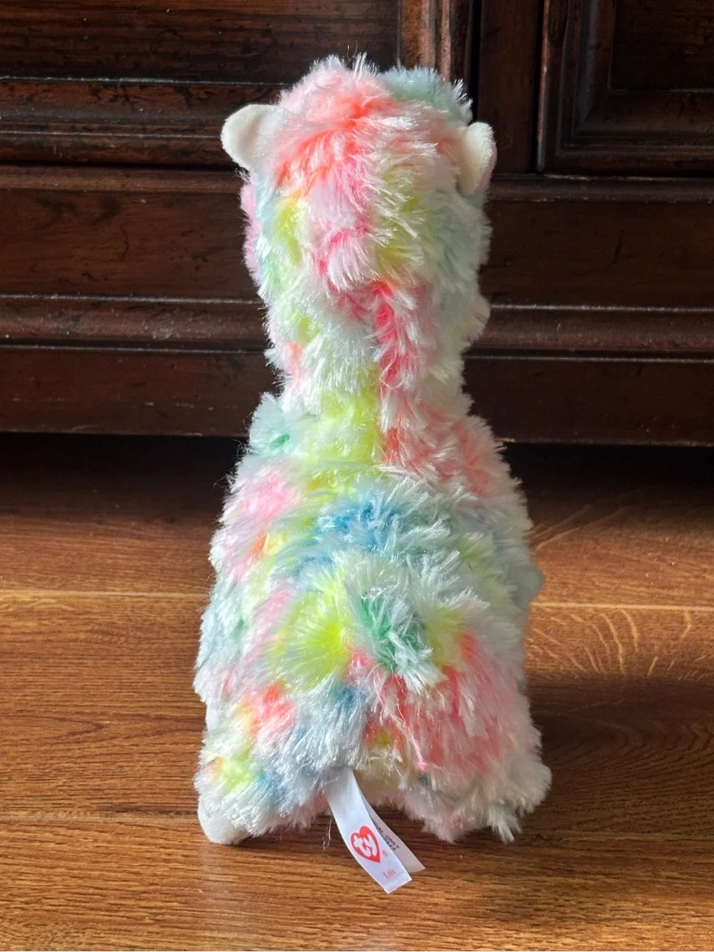 lola Pastel Rainbow Llama Plush - Pink, Yellow, Blue, Green